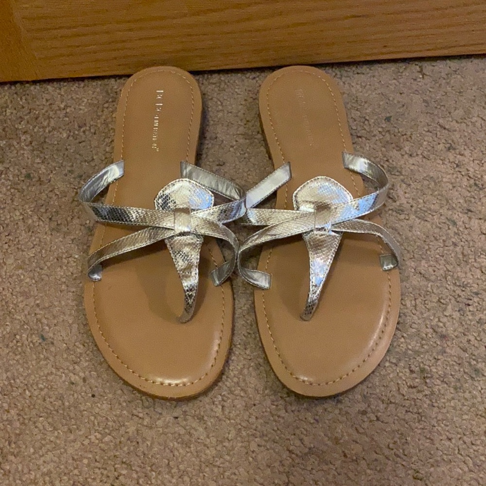 Silver BCBG dressy sandals